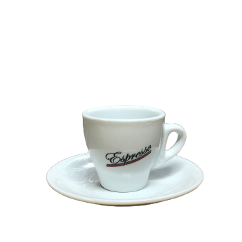 Espresso Cups/Saucers - Espresso imprinted Set of 6