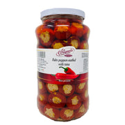 La Cerignola di una volta - Round Baby Peppers Stuffed with Tuna, 102.3 oz | 2900g