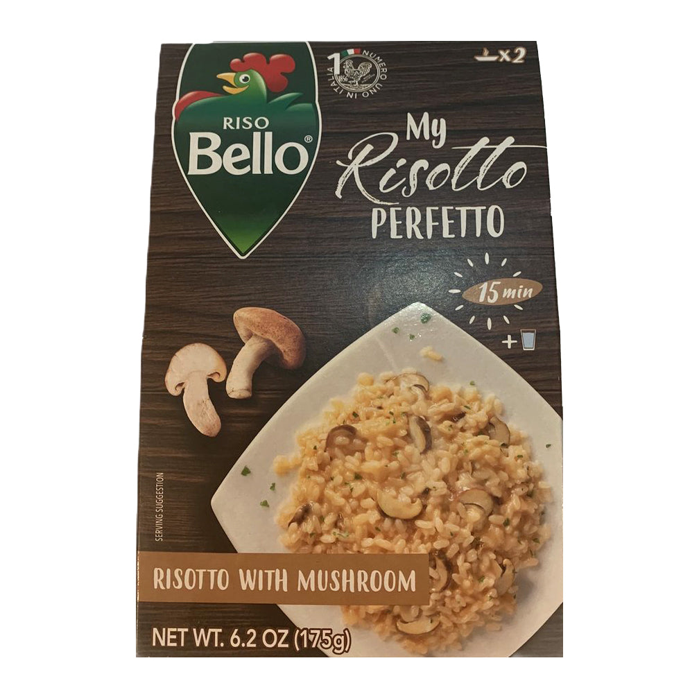 Riso Bello Risotto With Mushroom, Rice, Ready in 15 min, 6.2 oz | 175g ...
