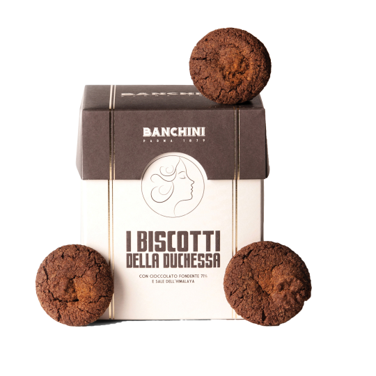Banchini Duchessa Chocolate Butter Cookies with Himalayan Salt, 8.99 oz | 255g