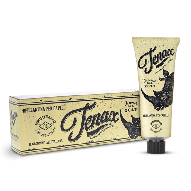 Tenax Brilliantina Hair Cream, Extra Strong Hold, Super Shine, 3.5 oz | 100 ml