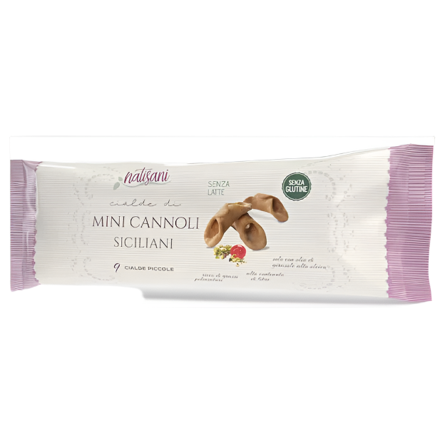 Natisani Gluten Free Sicilian Mini Cannoli Shells, 9 Shells, 4.33 oz | 120g