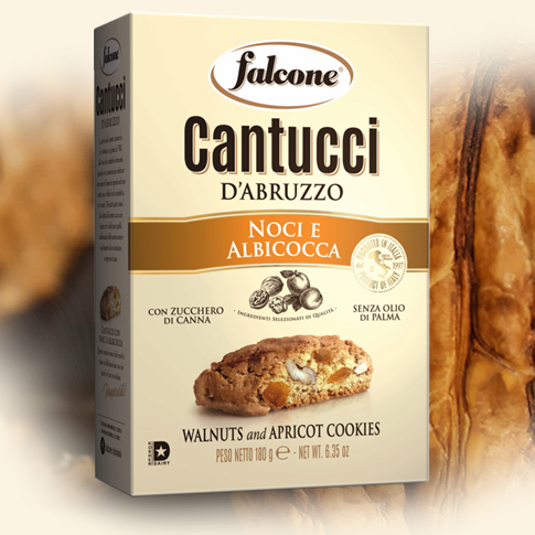 Falcone Cantuccini Walnuts and Apricot, 6.35 oz | 180 g