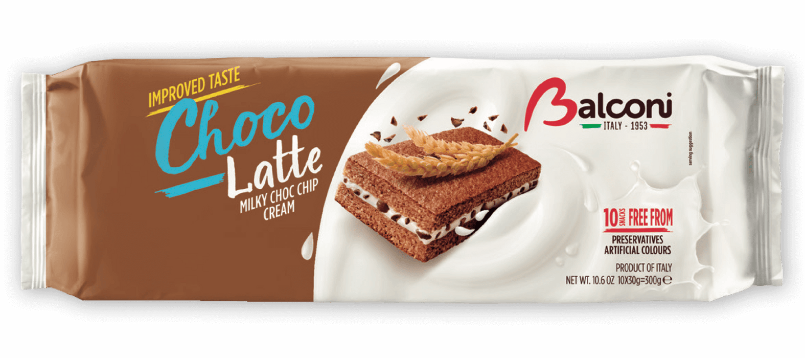 Balconi Choc Latte, Milky Choc Chip Cream, 10.6 oz | 300g