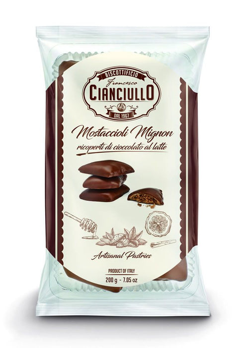 Cianciullo Milk Chocolate Mostaccioli Mignon, 7.05 oz