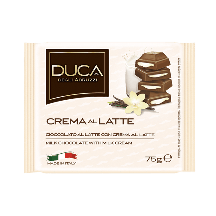 Duca Degli Abruzzi Milk Chocolate with Milk Cream, 2.65 oz | 75g