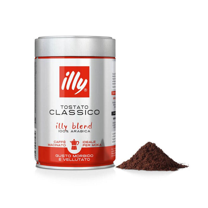 illy Ground Espresso Classico Coffee - Medium Roast, 8.8 oz | 250g