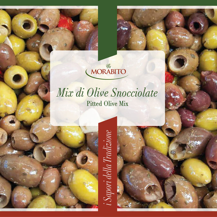 Morabito Pitted Olive Mix, Mix Di Olive Snocciolate, 5 lb 1 oz | 2300g