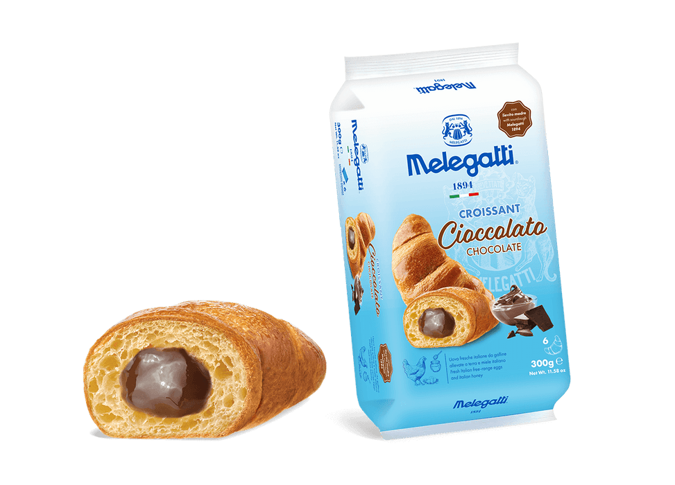 Melegatti Morbidi Risvegli Croissant with chocolate, 10.58 oz