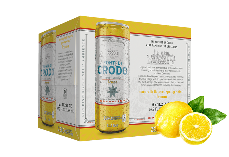 Fonti Di Crodo Lemon Sparkling Water, Made in Italy, 11.2 fl oz