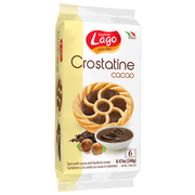 Lago Crostatine Cacao, Tarts with Cocoa And Hazelnut Cream, 8.46 oz (6 x 1.41 oz)
