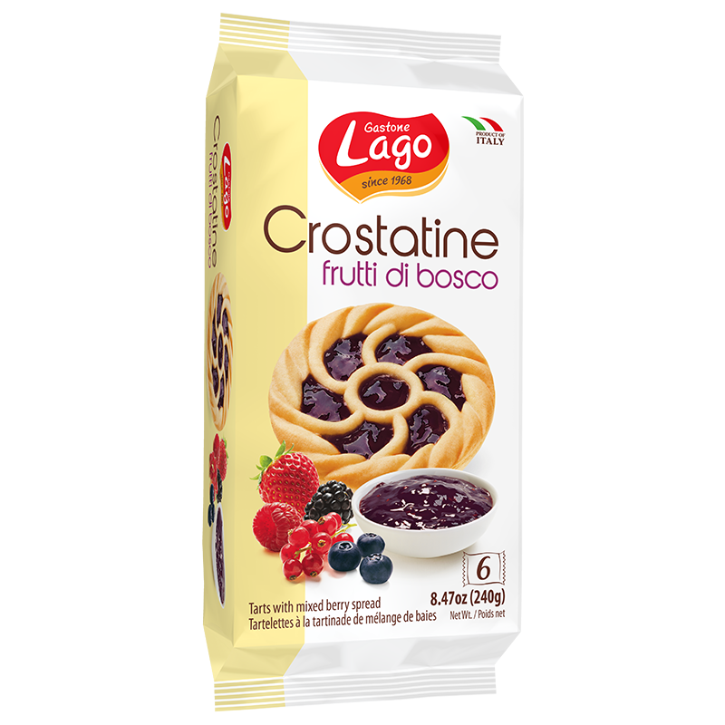 Lago Crostatine, Tarts with Wild Mix Berries Jam, 8.46 oz | 6 x 1.41 oz