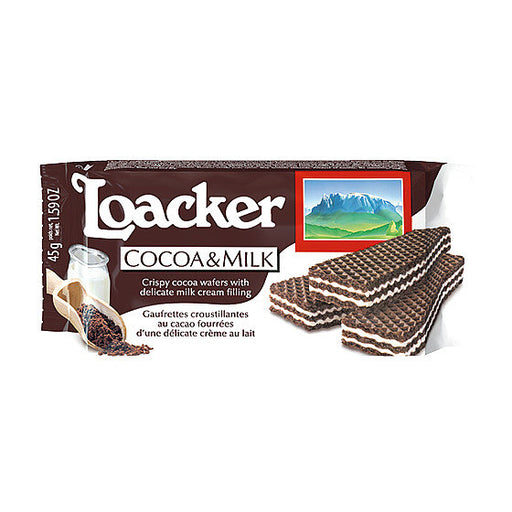 Loacker Cocoa & Milk Wafer, 1.59 oz