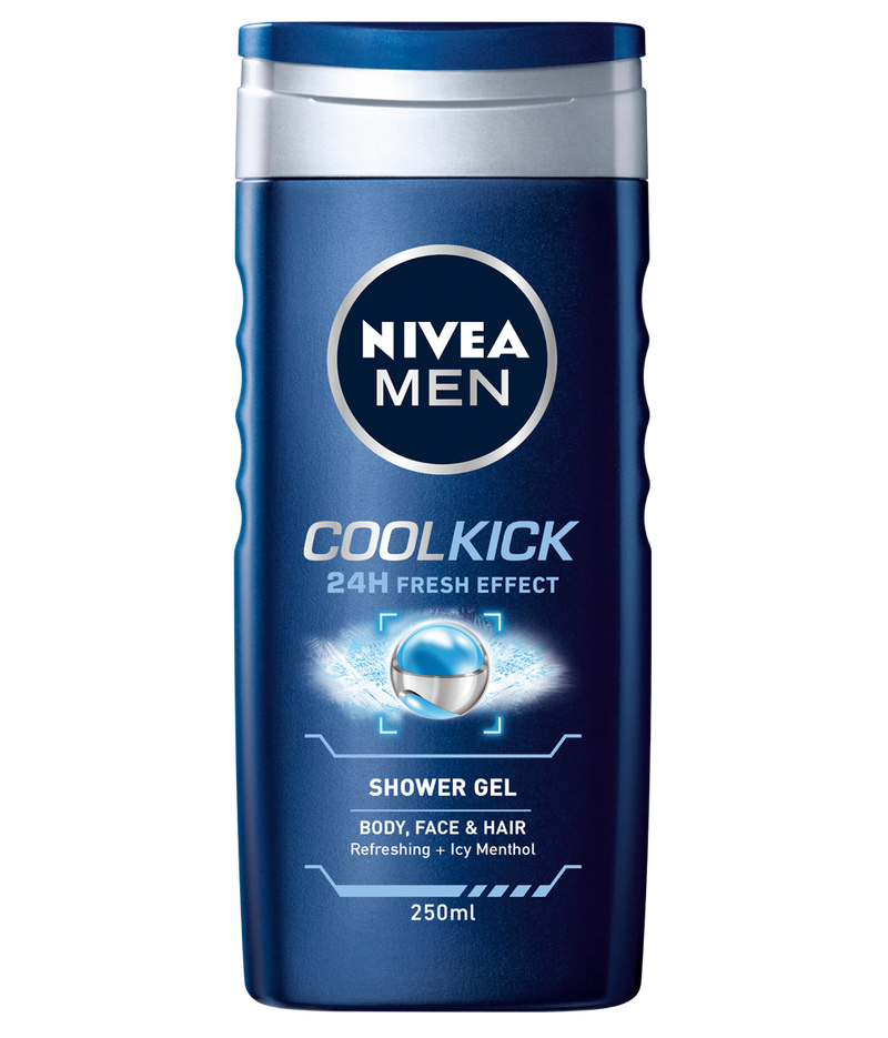 Nivea Men Shower Gel, Cool Kick 24H Fresh Effect, 8.5 oz | 250ml
