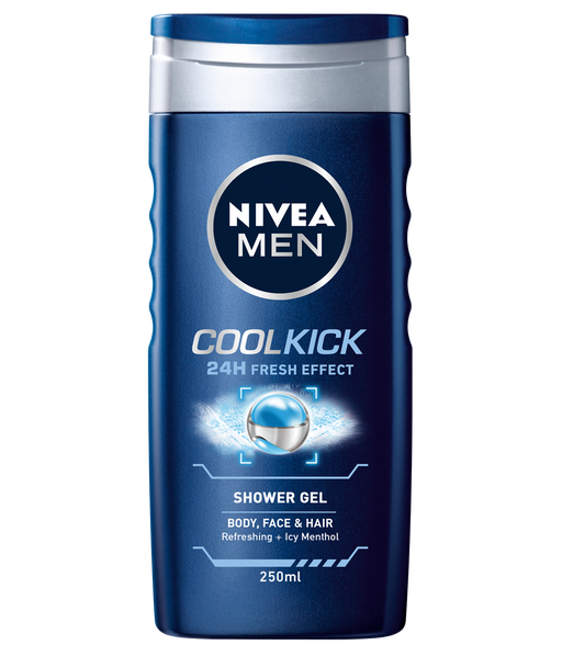 Nivea Men Shower Gel, Cool Kick 24H Fresh Effect, 8.5 oz | 250ml