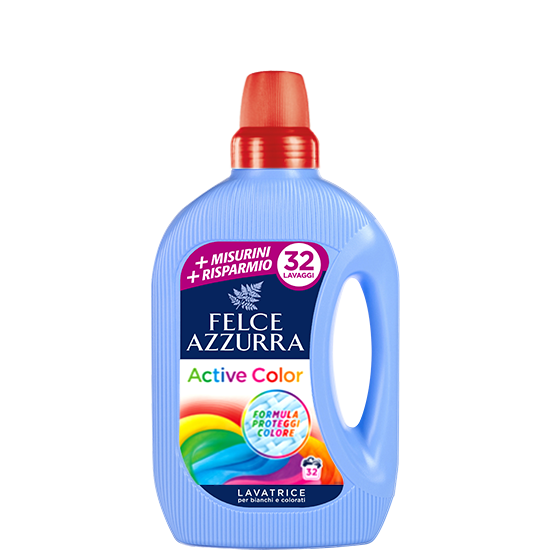 Felce Azzurra Detergent for Washing Machine Active Color, Lavatrice, 32 Loads, 1.6 Liter