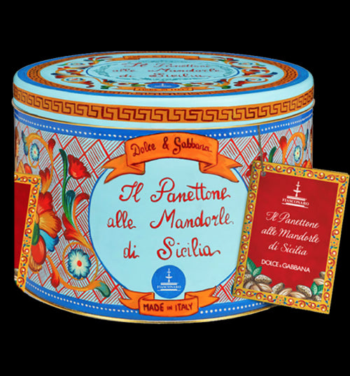 Fiasconaro Dolce & Gabbana Sicilian Panettone alle Mandorle IN Round TIN, 35.3 oz