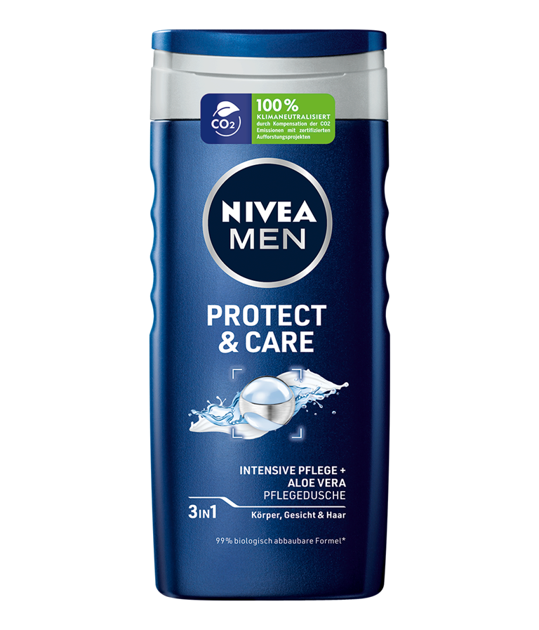 Nivea Men Shower Gel, Protect & Care, Aloe Vera, 8.5 oz | 250ml