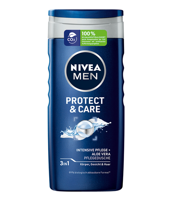 Nivea Men Shower Gel, Protect & Care, Aloe Vera, 8.5 oz | 250ml