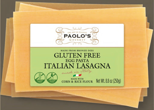 Paolo's Gluten Free Egg Lasagna, Corn & Rice Flour, 8.8 oz | 250g
