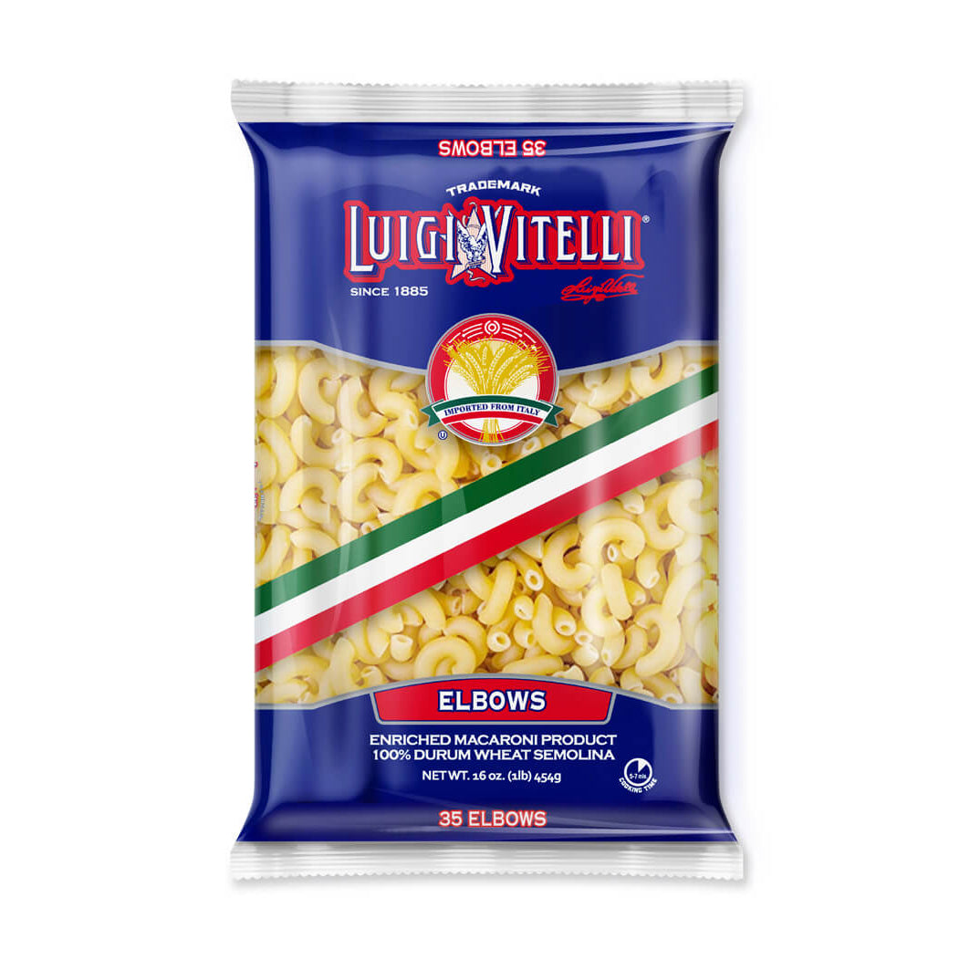 Elbow Rigati Luigi Vitelli Elbows, 16 oz | 454g — Piccolo's Gastronomia Italiana