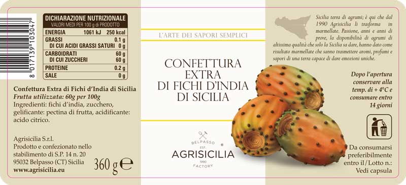 Agrisicilia Sicilian Prickly Pears Jam, 12.7 oz | 360g