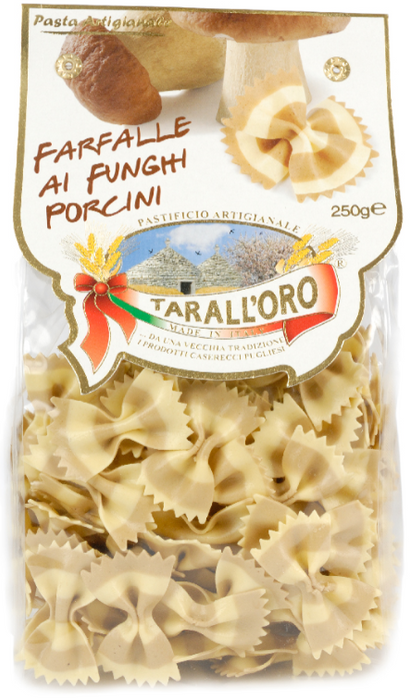 Tarall'oro Farfalle Porcini Mushroom Pasta, 8.8 oz | 250g
