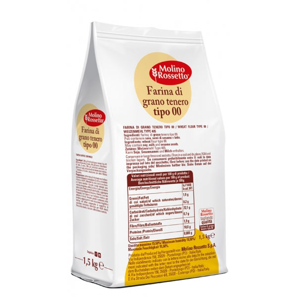 Molino Rossetto Flour Type "00", Idea for all Baking, 3.3lb | 1.5 kg