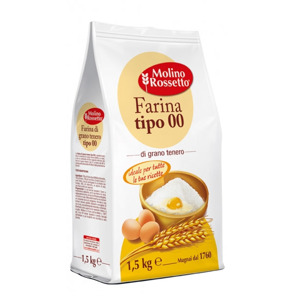 Molino Rossetto Flour Type "00", Idea for all Baking, 3.3lb | 1.5 kg
