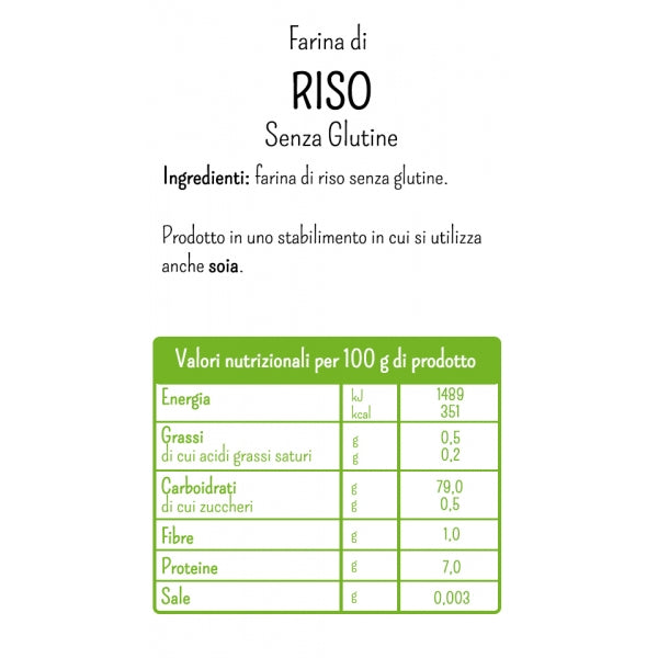Molino Rossetto Rice Flour Gluten Free, Farina Di Riso, 17.64 oz | 500g
