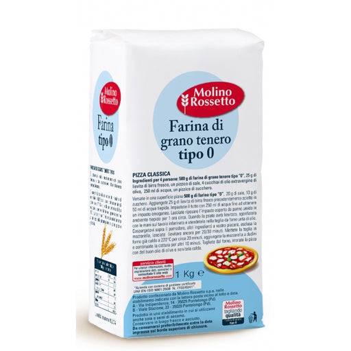 Molino Rossetto Flour Type "0", Idea for Pizza and Bread, 2.2lb | 1kg