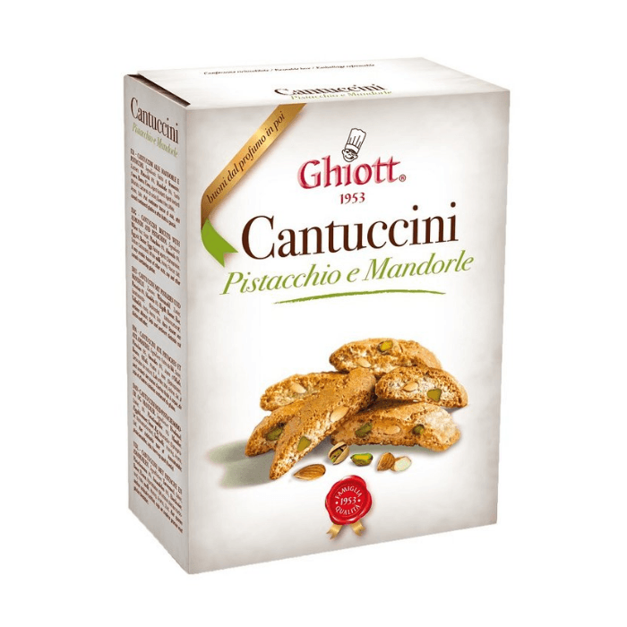 Ghiott Cantuccini Pistachio & Almond Biscotti Cookies, 7.05 oz | 200g