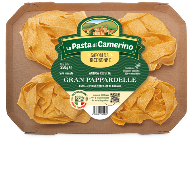 La Pasta di Camerino Gran Pappardelle Egg Pasta, Bronze Die, 8.8 oz | 250g