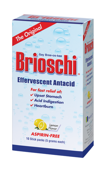 Brioschi Effervescent Travel Packs, 10 Sticks Packs