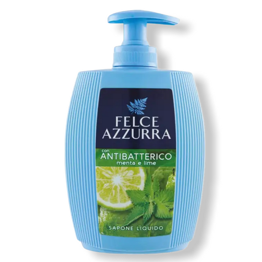 Felce Azzurra Liquid Soap Antibacterial Mint and Lime, 10.1 oz | 300 ml