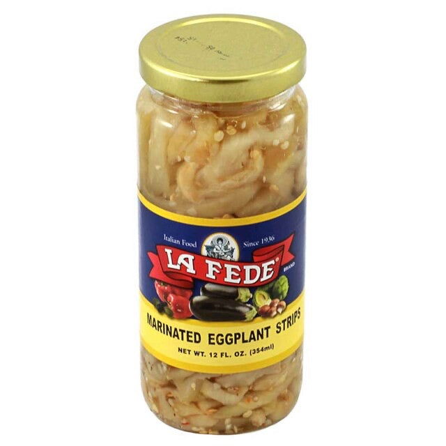 La Fede Marinated Strips of Eggplant in oil, 12 FL OZ