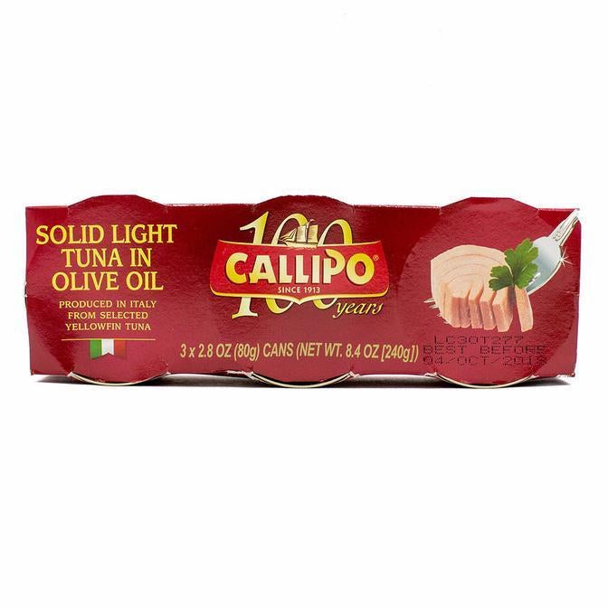 Callipo Solid White Tuna in Olive Oil Tin, 3 x 2.8 oz can