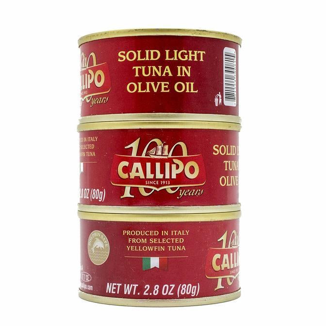 Callipo Solid White Tuna in Olive Oil Tin, 3 x 2.8 oz can