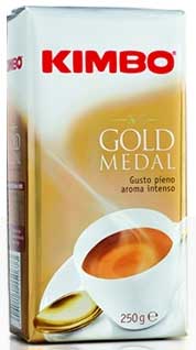 Kimbo Gold Medal Ground Coffee in Bag, 8.8oz/250g