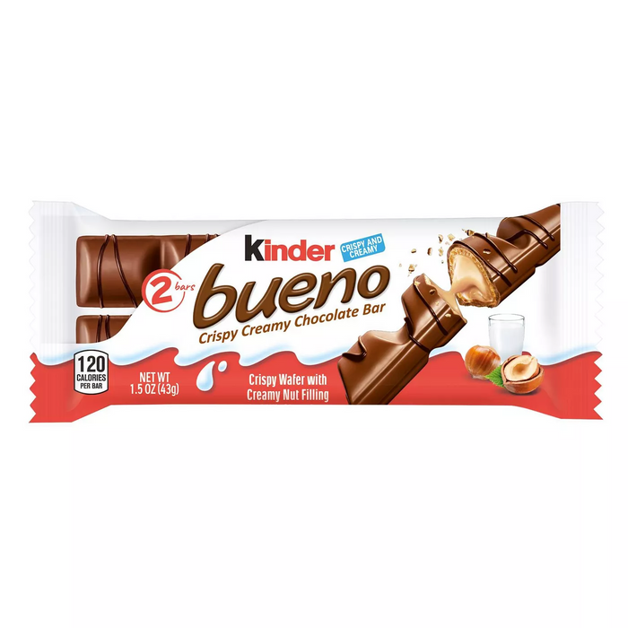 Kinder Bueno Hazelnut Chocolate Candy, 1.5oz | 43g