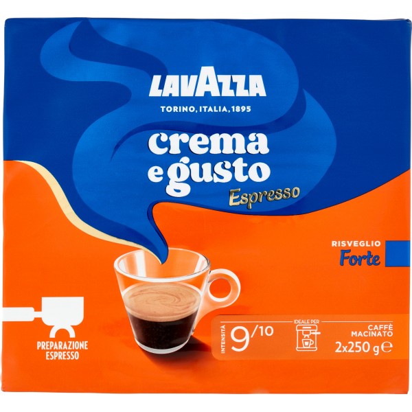  Lavazza medium roast Crema e Gusto Ground Coffee