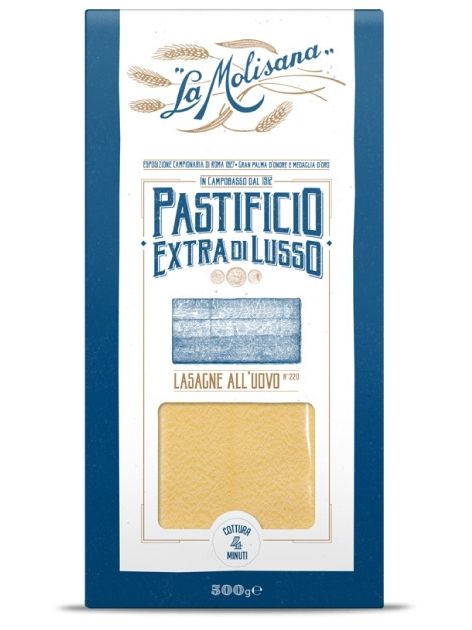 La Molisana Egg Lasagne, Lasagne All'uovo #220, 1.1 lb | 500g