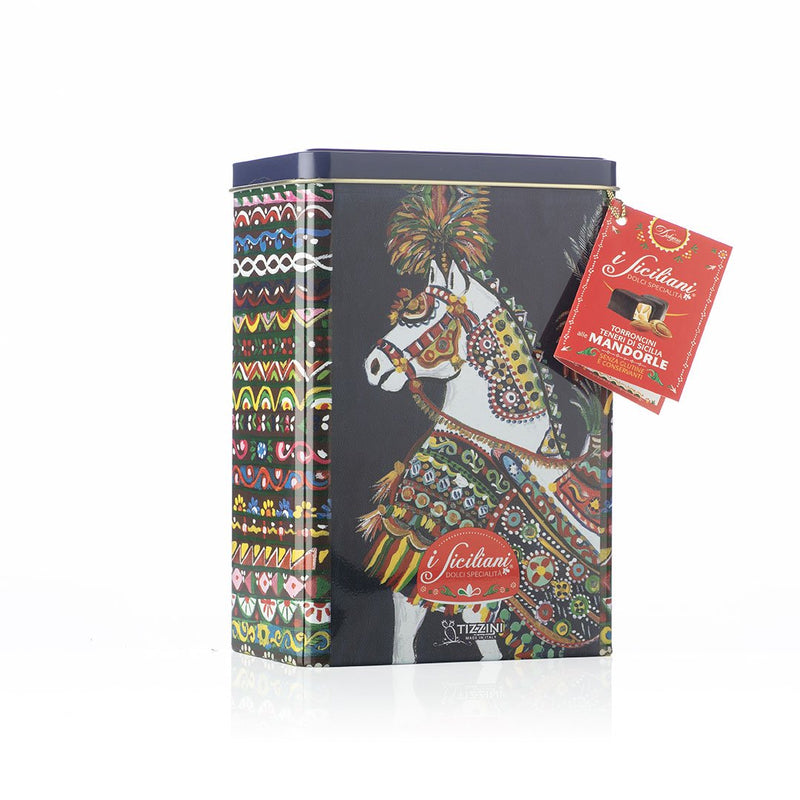 Dolgam Tall Gift Tin Torroncini Soft Nougat 6 Assorted Flavors, 8.8 oz | 250g