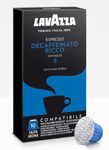 Figur dramatiker Revival LavAzza Nespresso Compatible Espresso Rich Decaffeinated 6, 10pk —  Piccolo's Gastronomia Italiana