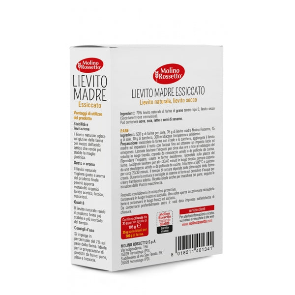 Molino Dried Mother Yeast, Lievito Madre, 3 Bags 35g, 3.7 oz | 105g