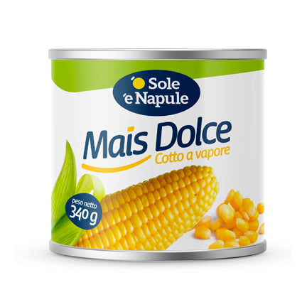 O Sole E Napule Golden Sweet Corn, 11.9 oz | 340g