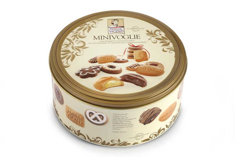 Vicenzi Minivoglie Assorted Cookies in Tin, 17.64 oz