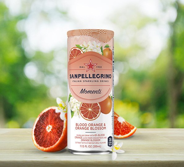 Sanpellegrino Momenti Blood Orange & Orange Blossom, 6 - 11.15 FL OZ