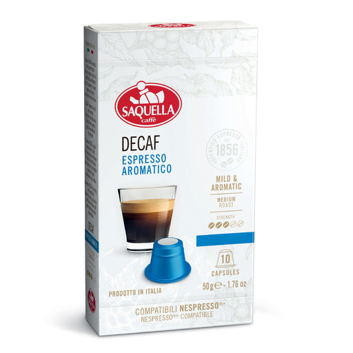 Saquella Caffe Nespresso Capsule Decaf, 10 pk, 1.76 oz | 50g