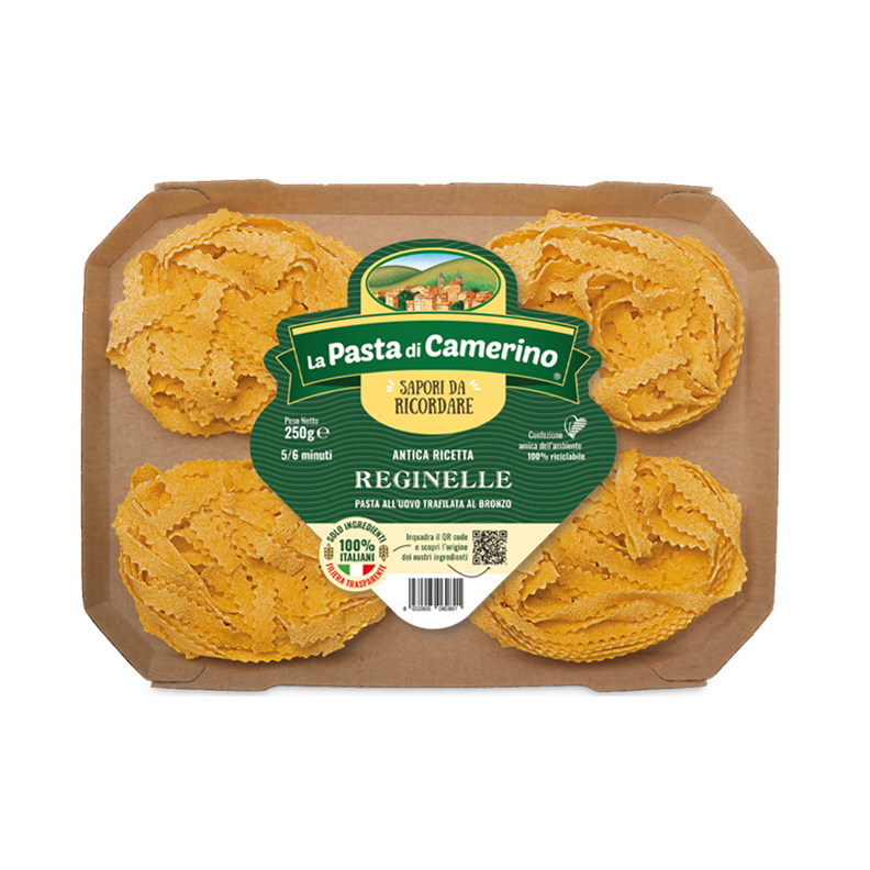 La Pasta di Camerino Reginelle Egg Pasta, Bronze Die, 8.8 oz | 250g